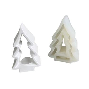 Imagem de Molde de silicone para árvore de Natal, molde de resina epóxi para casa, enfeite de mesa, castiçal, gesso, fácil de limpar