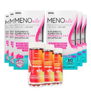 Imagem de 6pt Meno Aliv + 3pt Vinagre de Maçã - Bem-estar Feminino, Digestão e Metabolismo