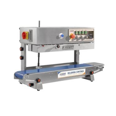 Imagem de Seladora a Vácuo Automática Continua R. Baião Inox com Datadora Horizontal e Vertical 220V SCD-900V