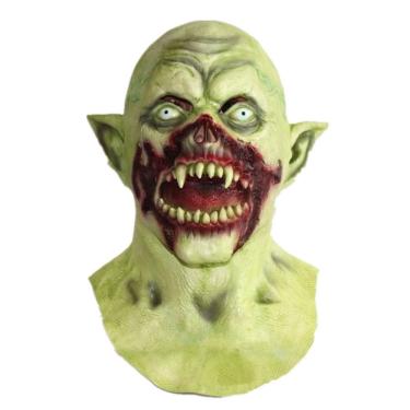 Imagem de Máscara facial completa de látex Cosplay Vampire Headgear verde