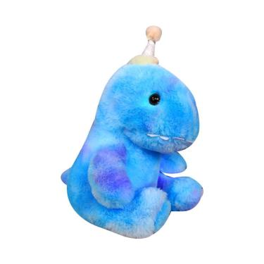 Imagem de Brinquedo de pelúcia Luminous Blue Dinosaur 32cm em algodão e pelúcia