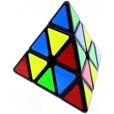 Imagem de Cubo Mágico Pirâmide Piraminx Profissional, Quebra-Cabeça 3D Colorido para Desenvolvimento de Raciocínio Lógico e Coordenação Motora