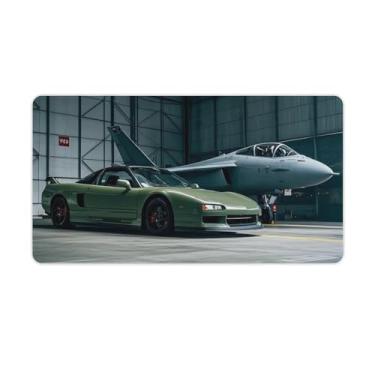 Imagem de HouLaiZhe Tapete de mouse JDM Car NSX Fighter Cool Large Gaming Tapete de mesa base de borracha antiderrapante acessórios de computador suprimentos para escritório casa 40 x 75 cm