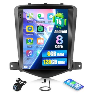 Imagem de 【8 núcleos 6G + 128G】 Rádio estéreo automotivo sem fio Android 15 para Chevrolet Cruze J300 2009-2014, tela sensível ao toque de 9,7 polegadas 1024 * 768 IPS com GPS WiFi, Bluetooth 5.0, 32EQ FM/RDS