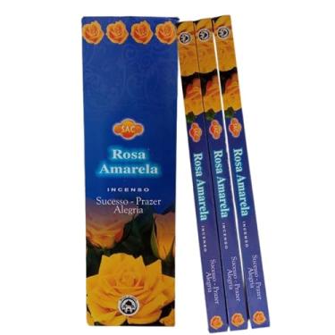 Imagem de Incenso Indiano Sac Rosa Amarela 3 Caixinhas - Atrai Sucesso