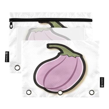 Imagem de Wassud 2 pastas de pasta de berinjela com 3 furos, pasta organizadora de arquivos para casa, escritório