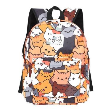 Imagem de Mochila Escolar Juvenil Reforçada Gatinho Original 12 Litros-Unissex