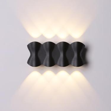 Imagem de Luminária de parede LED para interiores, com foco de luz e luz noturna, para sala de estar, quarto e corredor (Branco, A).