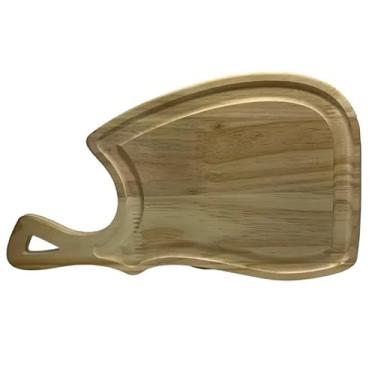 Imagem de Tábua de Corte para Churrasco, Legumes e Carne, Madeira Pinus, Multiuso para Cozinha e Frios