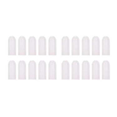 Imagem de Conjunto de 20 tiras tampa silicone para aerógrafo garrafas tinta Tampas pote Materiais pintura Master Iwata