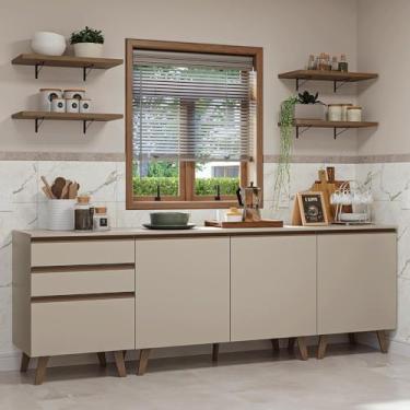 Imagem de Armário de Cozinha Completa 240cm Crema Nice Madesa 01