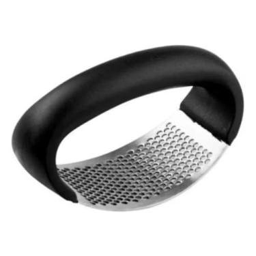 Imagem de Kit 2 Amassadores Alho Aço Inox Ergonômico com Limpador