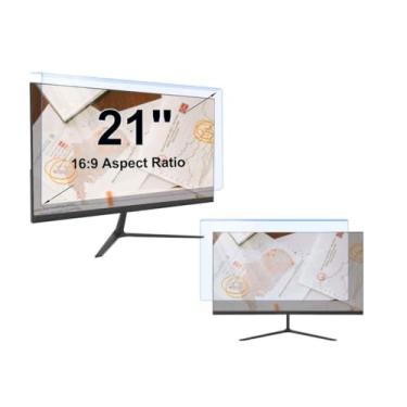 Imagem de LYLSMGS Bloqueador de luz azul para tela de computador de 19-22 polegadas - reduz o brilho e reduz a tensão visual - Painel protetor de tela de computador antiarranhões fácil de instalar e removível