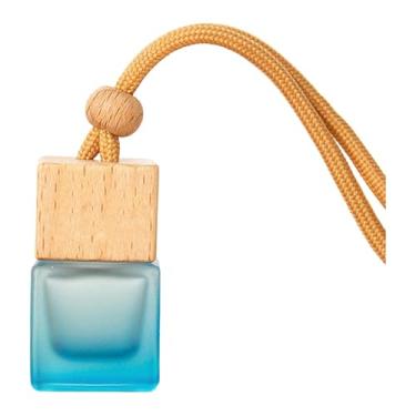 Imagem de XLWLLNJ Frasco Difusor para Carro, Frasco de Vidro Vazio para Pendurar, Organizador de óleos Essenciais, Perfumes E Fragrâncias, Tampa de Madeira, Azul, Tamanho real