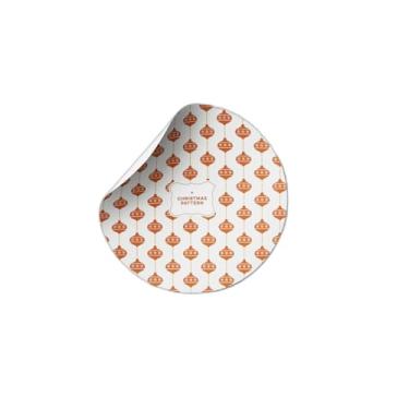 Imagem de Adesivos Redondos Natal e Ano Novo 25 Unidades Com Texturas Temáticas - Tamanho 85x85cm