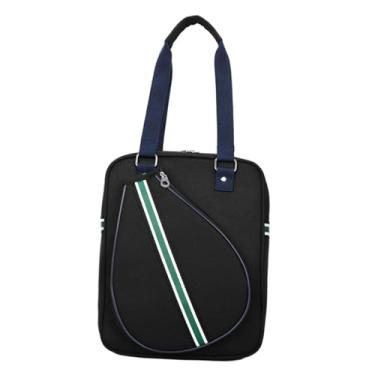 Imagem de Generic Bolsa de tênis tipo tote, bolsa para raquete de tênis para homens e mulheres, impermeável, ideal para sessões de exercícios ao ar livre, Preto 1 Ombro