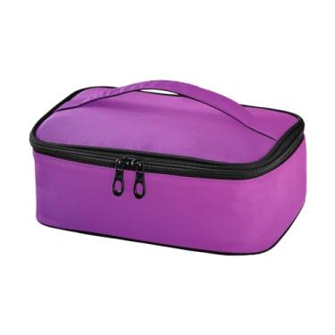 Imagem de Joisal Lancheira roxa gradiente pequena bolsa plana térmica, lancheira isolada