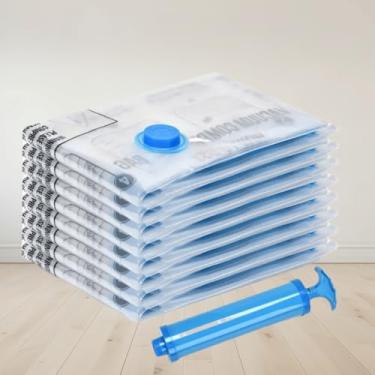 Imagem de Conjunto De Sacos A VáCuo — OrganizaçãO De Roupas, Guarda-Roupas E Viagens(3 sacos+ Sem bomba(60 * 40CM))