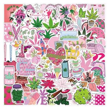 Imagem de Adesivos de vinil à prova d'água com tema Pink Weeds Boss Scout Troop Leader para garrafas de água, copos, copos, copos de diário, decalques de scrapbook (erva daninha rosa)