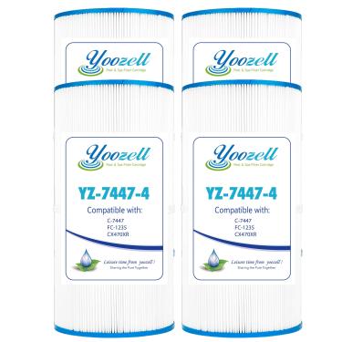 Imagem de Yoozell Filtro de piscina PA50SV substitui C-7447, Filbur FC-1235, CX470XR, Hayward Swimclear C2025, Sta-Rite PRC 50, 25200-0150S, Darlly 70517, cartucho de filtro de 50 metros quadrados, pacote com 4