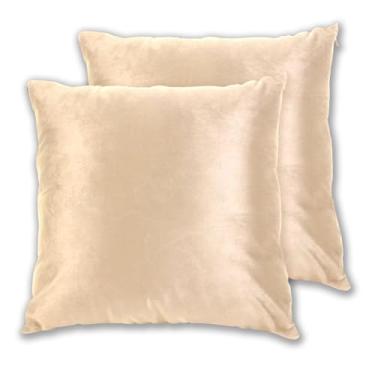 Imagem de Joitme Conjunto de 2 capas de almofadas coloridas de madeira Burly com 2 fronhas decorativas para sofá-cama, 50 x 50 cm, 2 peças