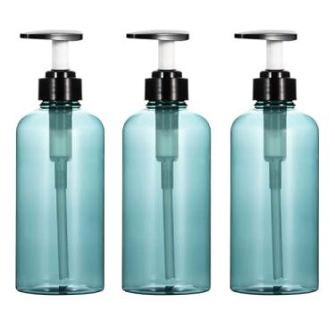 Imagem de Yebeauty Garrafa de plástico recarregável de 480 ml, dispensador de xampu e condicionador, dispensador de sabão portátil, dispensador de loção moderno com bomba para banheiro, cozinha, chuveiro, gel