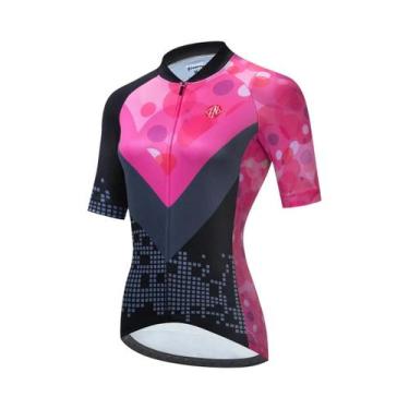 Imagem de Vendull Short Sleeve Cycling Jersey para Mulheres, Mountain Bicycle Ve