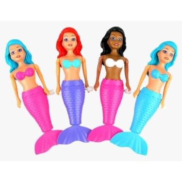 Imagem de Boneca Sereia Encantada ** Mexe Nadadeiras Barbatana *** Nada De Costa