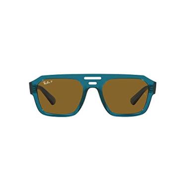 Imagem de Óculos de Sol Ray-Ban Polarizado Corrigan 0RB4397 668383 Tam 54 / Azul Claro - Lentes Marrom