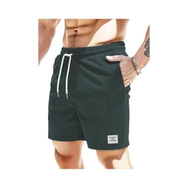 Imagem de Verão nova cor sólida rendas sweatpants veludo simples trimestre short