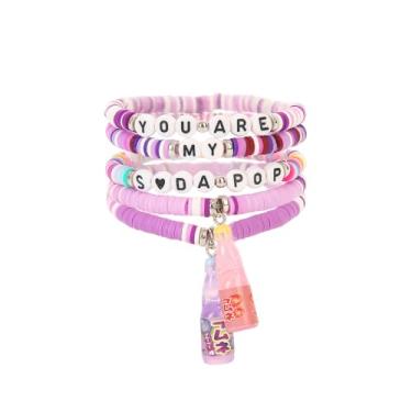 Imagem de Byqone 5 peças K-pop merch pulseira de refrigerante festa de aniversário amizade presentes para fãs decoração de fãs, contas de letras personalizadas com pingente de garrafa de refrigerante