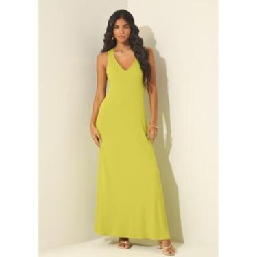 Imagem de Vestido Longo Com Alças Cruzadas Em Malha Canelada-Feminino