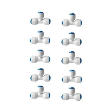 Imagem de Kit De Conexões Rápidas Push-In Para Tubos De Água RO, Conexões Em T, 