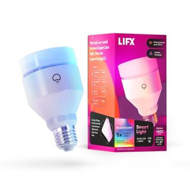 Imagem de LIFX - Lâmpada LED colorida inteligente A21, brilho de 1600 lúmens, lâmpada regulável Wi-Fi RGBW com milhões de cores e branco ajustável (frio a quente), funciona com Alexa, Google e Apple HomeKit