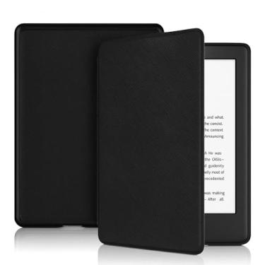 Imagem de Capa Compatível com Kindle 11ª Geração 2022 de 6 polegadas apenas para Modelo Nº: C2V2L3 e RS23CV, com Função ON/OFF ((ATENÇÃO: Não adequada para modelo Paperwhite11 de 6,8 pol)) (Preto)