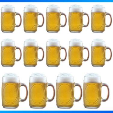 Imagem de Kit Com 14 Canecas De Vidro Chopp Cerveja Bar Restaurante Padaria 360M