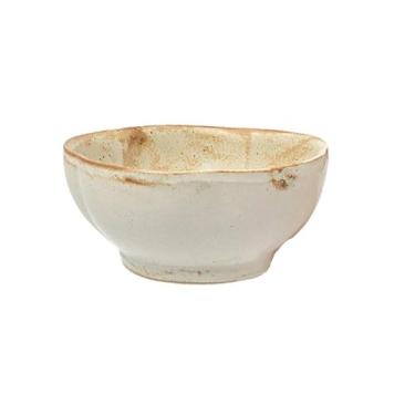 Imagem de Tigela de arroz de flor retrô de cerâmica grossa utensílios domésticos requintados japoneses - bege 12,7 cm