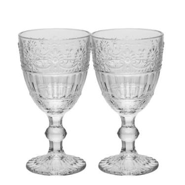 Imagem de Jogo 2 Taça de Cristal Ecológico para Água Suco Mauve 320ml Transparen