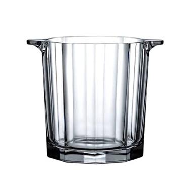 Imagem de Balde de gelo de vidro cristal de festa 1,6 L garrafa de cerveja redonda de vinho transparente garrafa de cerveja refrigerador de champanhe para festa, bar, banheira de bebida em casa