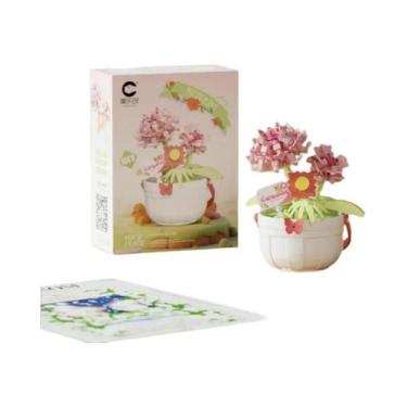 Imagem de Blocos De Montar Em Forma De Cesta Floral, Presente De Natal, Brinqued