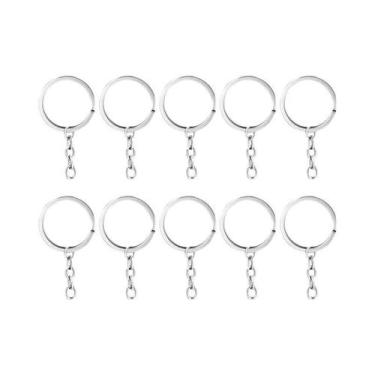 Imagem de Kit De Anéis De Chaveiro Em Prata E Ouro, Anéis De Metal Para Artesana