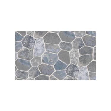 Imagem de Papel De Parede Adesivado 45cm X 05 Metros Pvc Pedras Cinzas