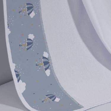 Imagem de Cueiro Simples Tecebem Baby Zoe Malha Estampado Kinder 80cmx90cm Cinza