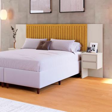 Imagem de Cabeceira Florida Ripada 3 Tamanhos Casal, Queen e King