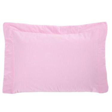 Imagem de Porta Travesseiro Bell Percal 150 Fios 1 Peça 100% Algodão - Rosa - VI