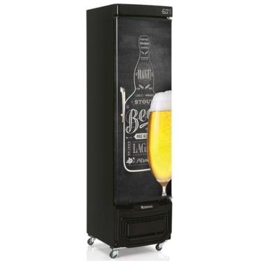 Imagem de Cervejeira Vertical Porta Adesivada Quadro Negro Gcb23eqc Gelopar Refrigerador 228 Litros Preto 220v