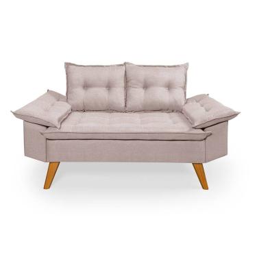 Imagem de Sofá Retro Bariloche 2 Lugares Revestido Linho