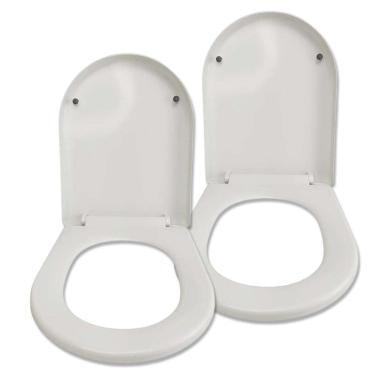 Imagem de Tampa de Vaso Soft Close Kit 2 Assento Sanitario Fechamento Suave Amortecedor Banheiro Privada Lavabo Higiene