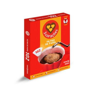 Imagem de Filtro de Papel Três Corações 102 Caixa com 30 Unidades - Brigitta