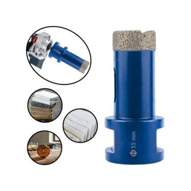 Imagem de Serra Copo Diamantada 35mm Rosca M14 Para Esmerilhadeira Furo Em Porce